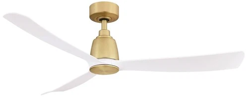 52" Fanimation Kute Satin Brass Damp Rated Smart Ceiling Fan - Picture 2 of 10
