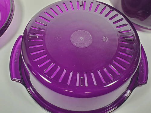 TUPPERWARE Purple Microwave Cooker Steamer 5 Pc Set - Picture 7 of 18