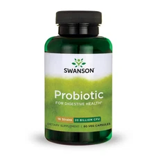Swanson Probiotic for Digestive Health Veggie Capsules, 20 Billion Cfu, 60 Count