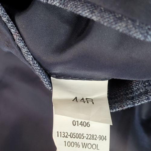 Jos. A. Bank Traveler 44R Wool Blazer Jacket Mens Blue Plaid Formal Tailored Fit - Picture 12 of 15