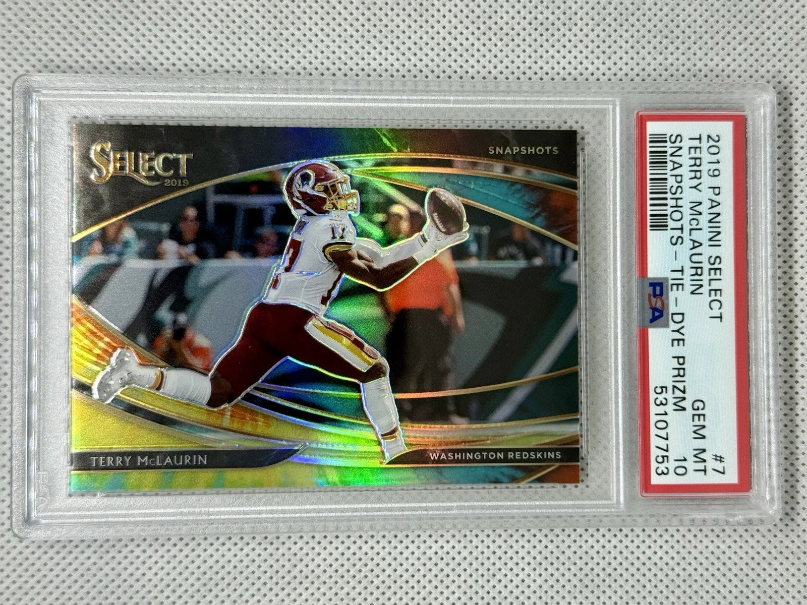 Terry McLaurin Panini Select Snapshots #7 Tie-Dye Prizm