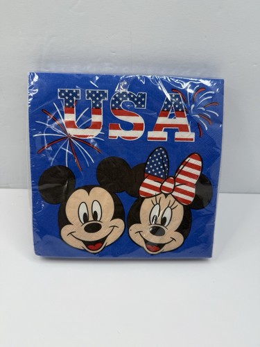 Disney USA Papierservietten Mickey & Minnie Mouse 4th of July Patriotic 20ct NEU