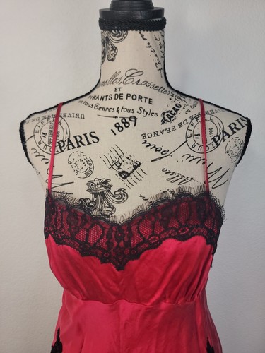 Mini Vestido Babydoll Victorias Secret 100% Seda Chemise M Encaje Capricho Hada - Imagen 3 de 11