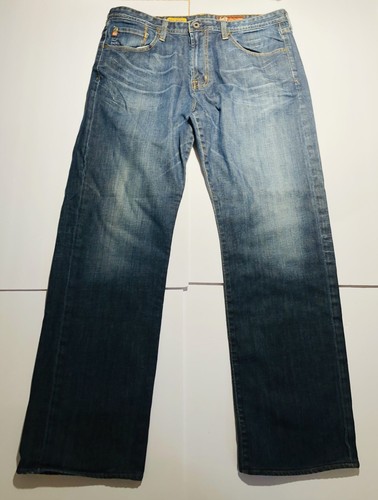 AG Adriano Goldschmied Jeans Mens 34x32 THE HERO Blue Denim MADE IN USA - Picture 2 of 12