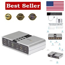 7.1 Surround Sound USB External Audio Card for PC  Laptop - Plug  Play
