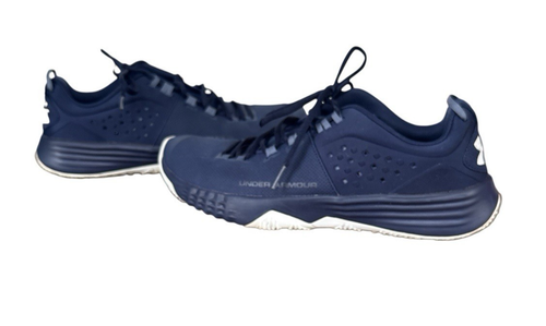 Under Armour Mens Size 11 Bam Trainer Sneakers Running Shoe Navy Blue 3020790 - Picture 2 of 8