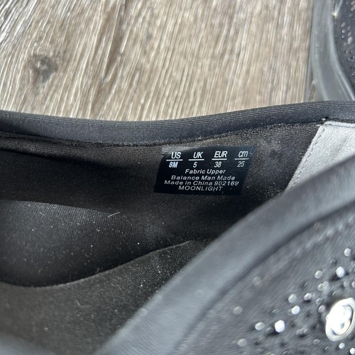 Bzees Moonlight Shoes Womens Size 8 Black Slip On Wedge Comfort Rhinestone Mesh - Picture 9 of 12