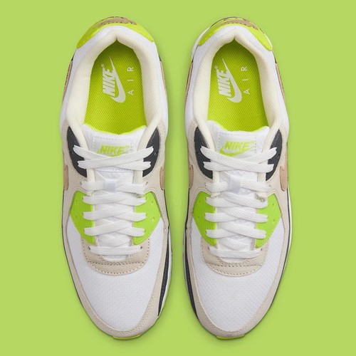 Nike Air Max 90 ‘Cyber’ White Khaki Men’s Size US 12.5 Casual Shoes Rare New✅ - Picture 4 of 8