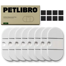 PETLIBRO - Capsule Pet Water Fountain Replacement Filter (8 pack) - White