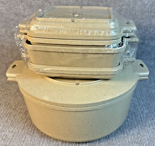 De colección. Juego de 8 utensilios de cocina para microondas LittonWare NOS 5 qt, 2 cuadrados y 1 caja abierta redonda - Imagen 9 de 18