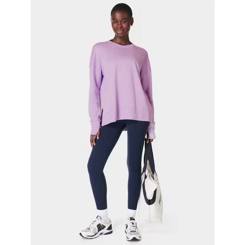 sweaty-betty after class longline oversized casual sweatshirt
