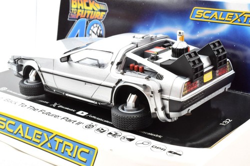 Scalextric "Back to the Future II" DeLorean W/working Lights 1/32 Slot Car C4541 - Picture 2 of 6