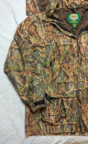 Cabelas Dry-Plus Shadow Grass Camo Hooded Thinsulate Jacket Mens Med - Picture 3 of 12