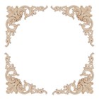 4Pcs Exquisite Wood Applique Carved Flower Corner Onlay for Home Styling