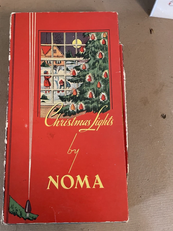 Cadena de luces Noma vintage (funciona) en caja original con anuncio de publicación de sábado por la noche. Foto 4 de 4