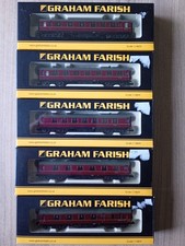Rake Of 5 Graham Farish N Gauge Stanier BR Maroon Coaches New In Boxes 