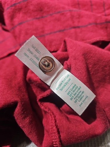 Marine Layer Shirt Mens Medium Red Blue Striped Pullover Casual Preppy Button - Picture 7 of 11