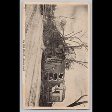 Antique Postcard On Erie Street Lorain Ohio Tram Scene