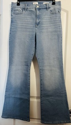 Jessica Simpson Light Washed High Waisted Flare Womens Jeans Size 16