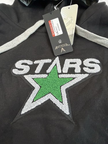 ANTIGUA Dallas Stars NHL Women’s Sz Lg Black Victory Hoodie Brand New - Bild 2 von 5