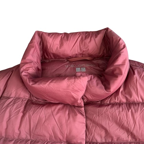 Uniqlo Ultra Light Down Jacket Women’s Pink Size Medium Lightweight Hiking - Picture 5 of 15