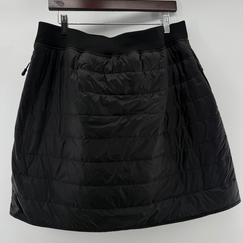 Aventure schwarzer gefütterter Rock Damen L gesteppt isoliert Druckknopf Wickel Fleece gefüttert - Bild 2 von 9