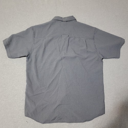 North Face Men's XL Short Sleeve Button Up Shirt Black Plaid - Picture 5 of 11