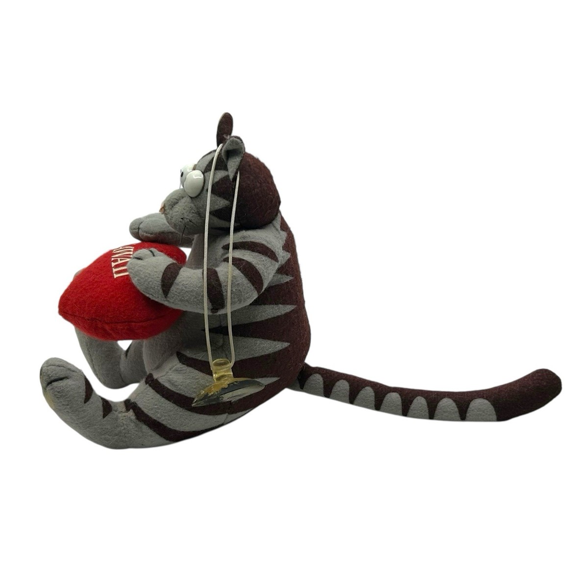 Crazy Shirts Kliban Cat 6” Hanging Plush Hawaii Heart Suction Cup