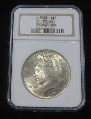1923 Peace Dollar * NGC Graded MS65 * Beautiful Coin & Holder