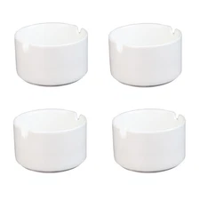 4 Pack Sublimation Blank White Ceramic Ashtrays for Cigarettes, DIY Heat Tran...