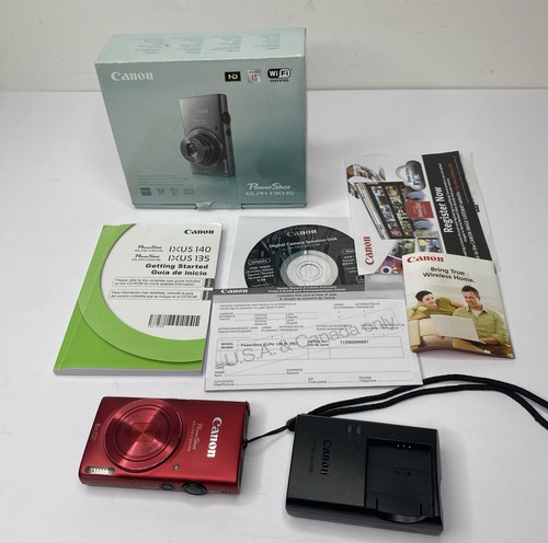 Canon PowerShot ELPH 130 IS / IXUS 140 16.0MP Digital Camera - Red w SD Card - Picture 12 of 12
