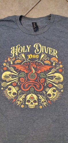 Dio Holy Diver T-Shirt Size L Navy Heather - Picture 4 of 4