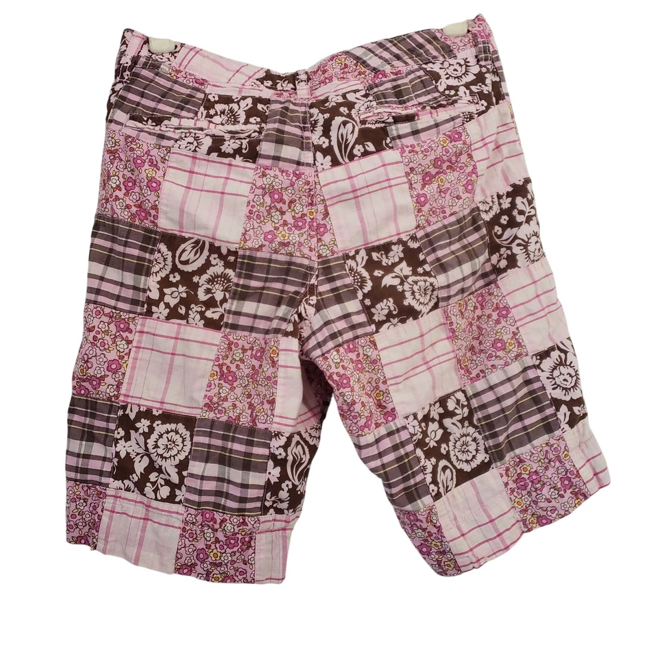 Vintage Y2K Route 66 Girls Patchwork Shorts Size 14.5 Boho Cottagecore Summer - Image 2 of 4