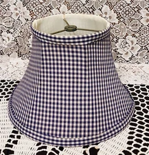 Blue And White Gingham Checkered Lamp Shade 8”