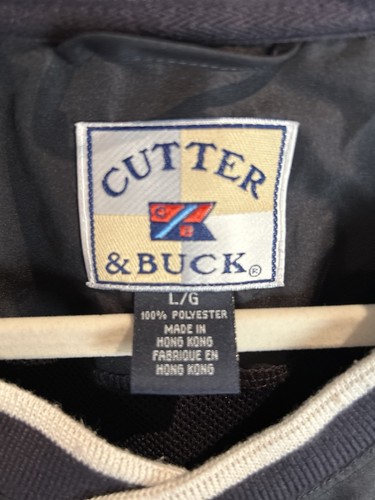 Cutter & Buck Classic Black Pullover Windbreaker Jacket Logo Embroidery Men’s Lg - Picture 7 of 9
