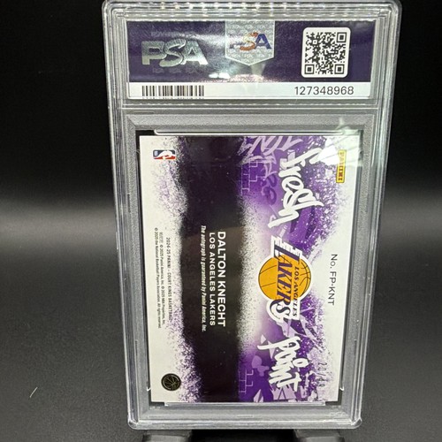 PSA 10 DALTON KNECHT 2024-25 Panini Court Kings vernice fresca RC/Auto/#'d 20/49 - Foto 5 di 5