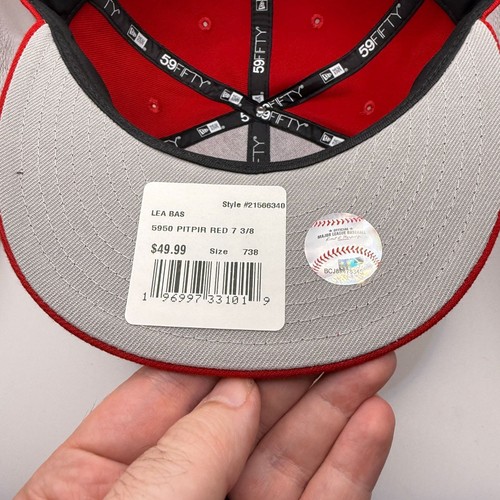 New Era 59FIFTY Pittsburgh Pirates Solid Red Colorpack Fitted Hat Size 7 3/8 - Picture 5 of 5