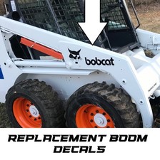 Bobcat Old Style Boom Logo Black (Set 2) Decals Stickers ( 12"-18") Skid Steer