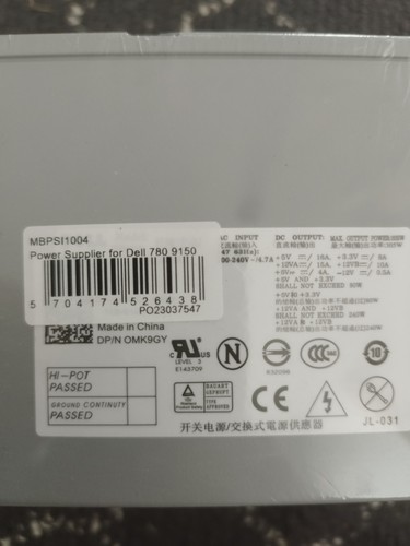 Dell H305P-02 305W Power Supply for PCS Silent, 8cm Fan, 80mm