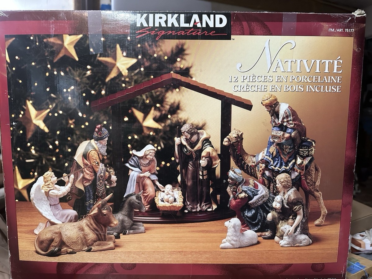 クリスマス Nativity set Kirkland Costco Kirkland Signature Costco 12 Piece #75177 Large Nativity Set