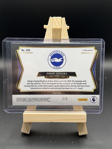 2024-25 Panini Select Premier League Simon Adingra Field Level /5 Brighton  - Bild 2 von 2
