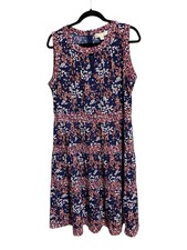 MICHAEL KORS SLEEVELESS FLORAL TIERED DRESS - SZ XL - EUC