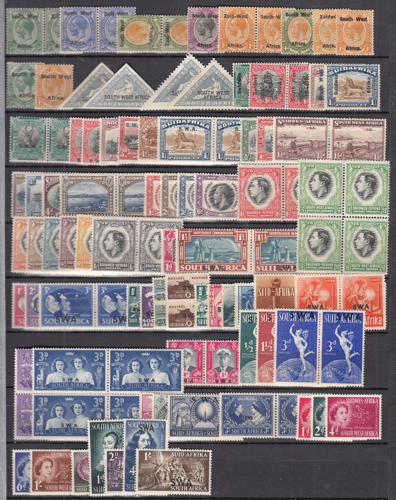 SR26525/ BRITISH SOUTH WEST AFRICA – 1923 / 1953 GREAT MINT COLLECTION CV 455 $