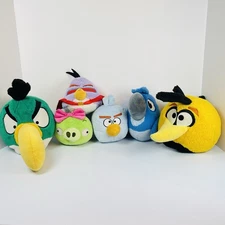 Angry Birds Lot of 6 Plush Commonwealth Hal Pig Ice Lazer Blu Bubbles No Sound