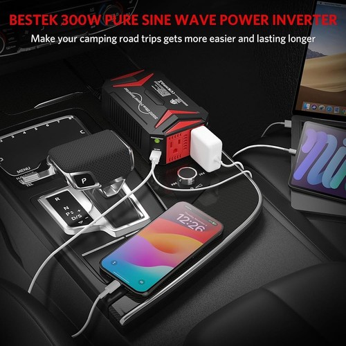 300W Wechselrichter Reiner Sinus KFZ Ladegerät USB PD QC Fast Charge - Bild 10 von 10