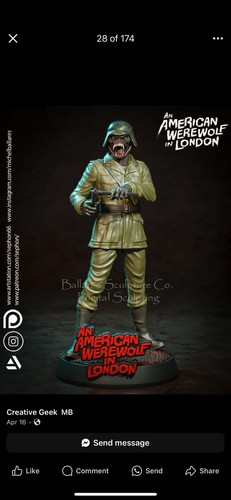 American Werewolf In London Werewolves Resin Figure Unpainted