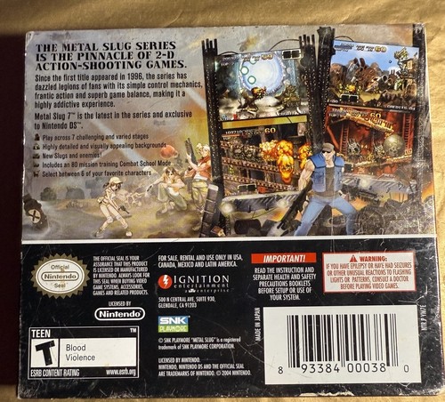Metal Slug 7 (Nintendo DS) w/ Slipcover + Music CD Tested CIB No Poster - Picture 4 of 9