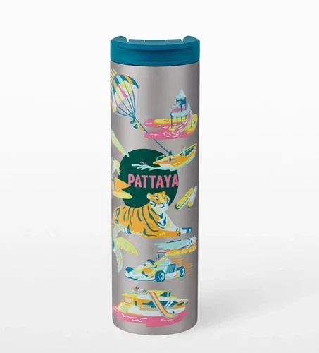 Starbucks Stainless Steel Pattaya Discovery Tumbler 16oz. Thailand Exclusive New