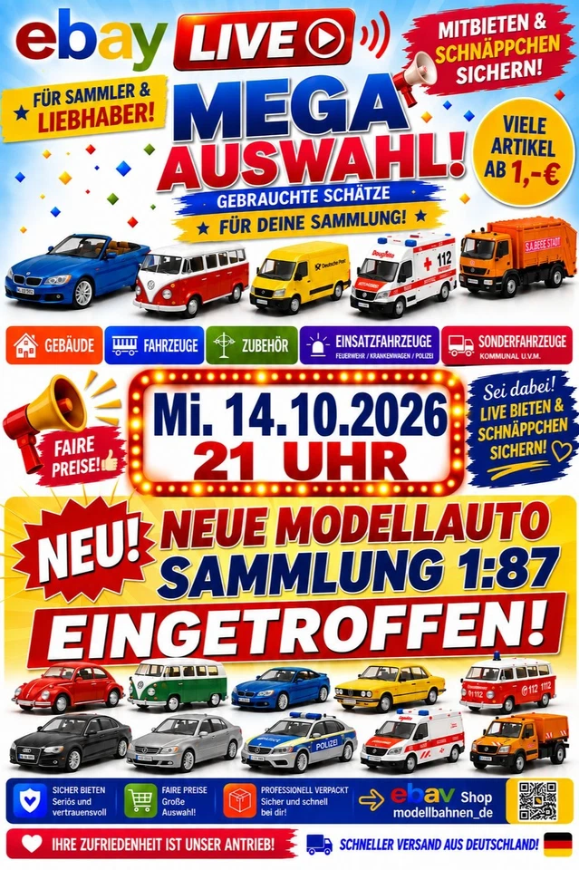 Gebrauchte Modellautos 1:87 + Modellbahn Gebäude in H0 1:87 N 1:160