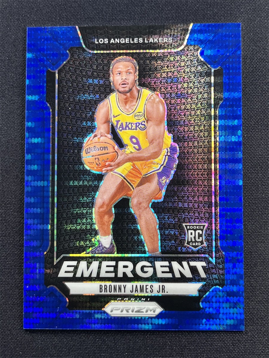 2024-25 Panini Prizm Bronny James Jr. #8 Blue Pulsar Emergent Rookie RC /99
